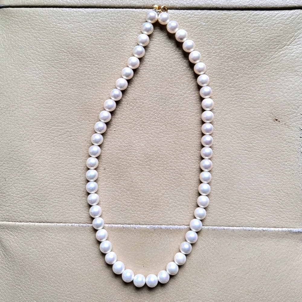 Faux Pearl with 14K Gold Clasp